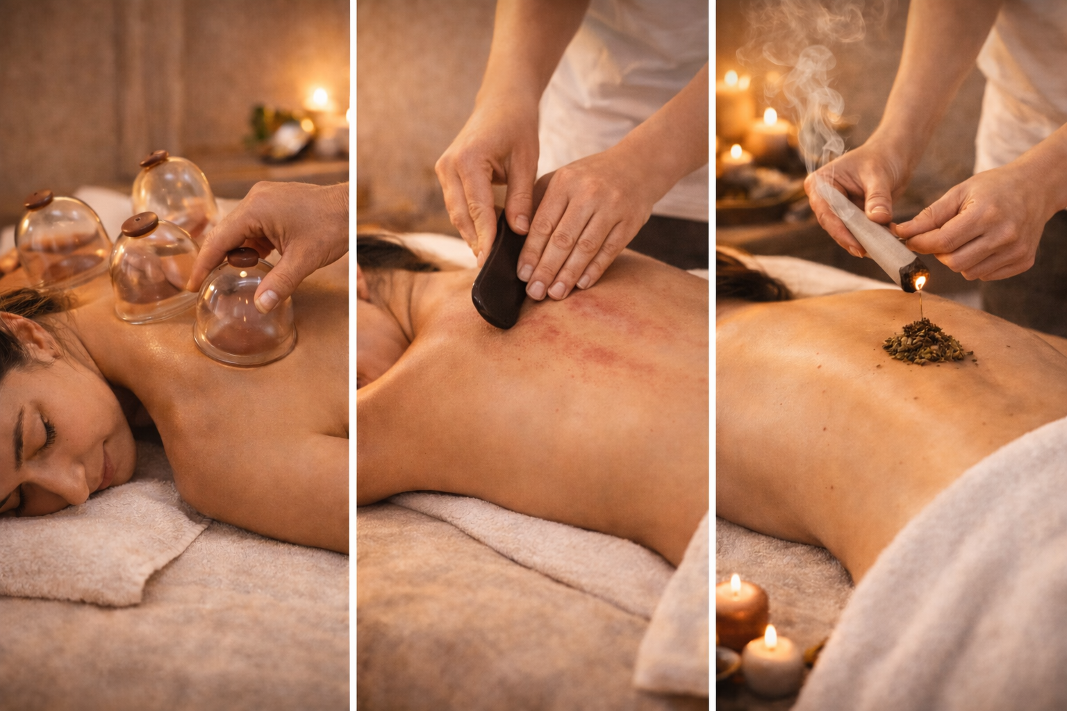 Traditionelle Anwendungen – SanBao Wien Traditionelle Anwendungen Wien 1050 – Schröpfen, Gua Sha und Moxibustion im SanBao