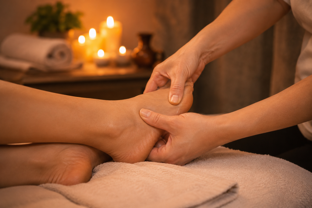 Tuina An Mo Fußmassage Tuina An Mo Fußmassage mit achtsamen Grifftechniken in ruhiger Spa-Atmosphäre in Wien 1050